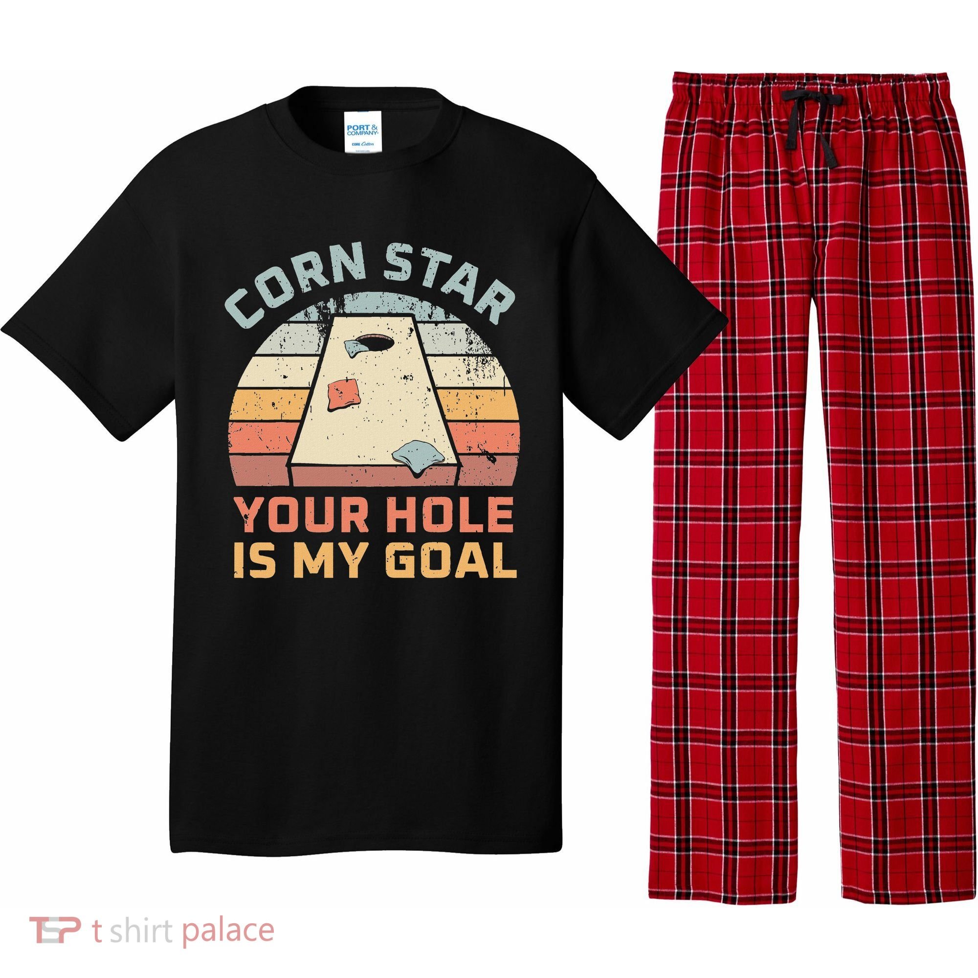 Cornstar Your Hole Is My Goal Cornhole Team Pajama Set