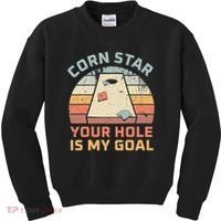 Cornstar Your Hole Is My Goal Cornhole Team Kids Sweatshirt thumb 0