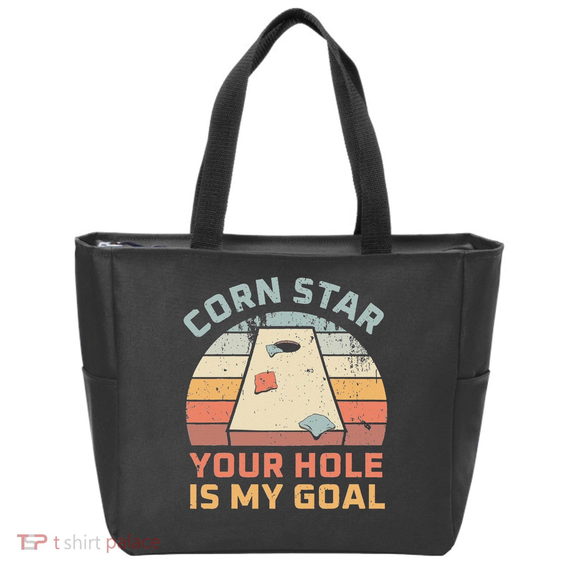 Cornstar Your Hole Is My Goal Cornhole Team Tote Bag