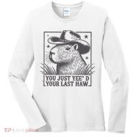 Capybara You Just Yeed Your Last Haw Women's Long Sleeve Shirt thumb 0