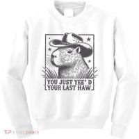 Capybara You Just Yeed Your Last Haw Kids Sweatshirt thumb 0