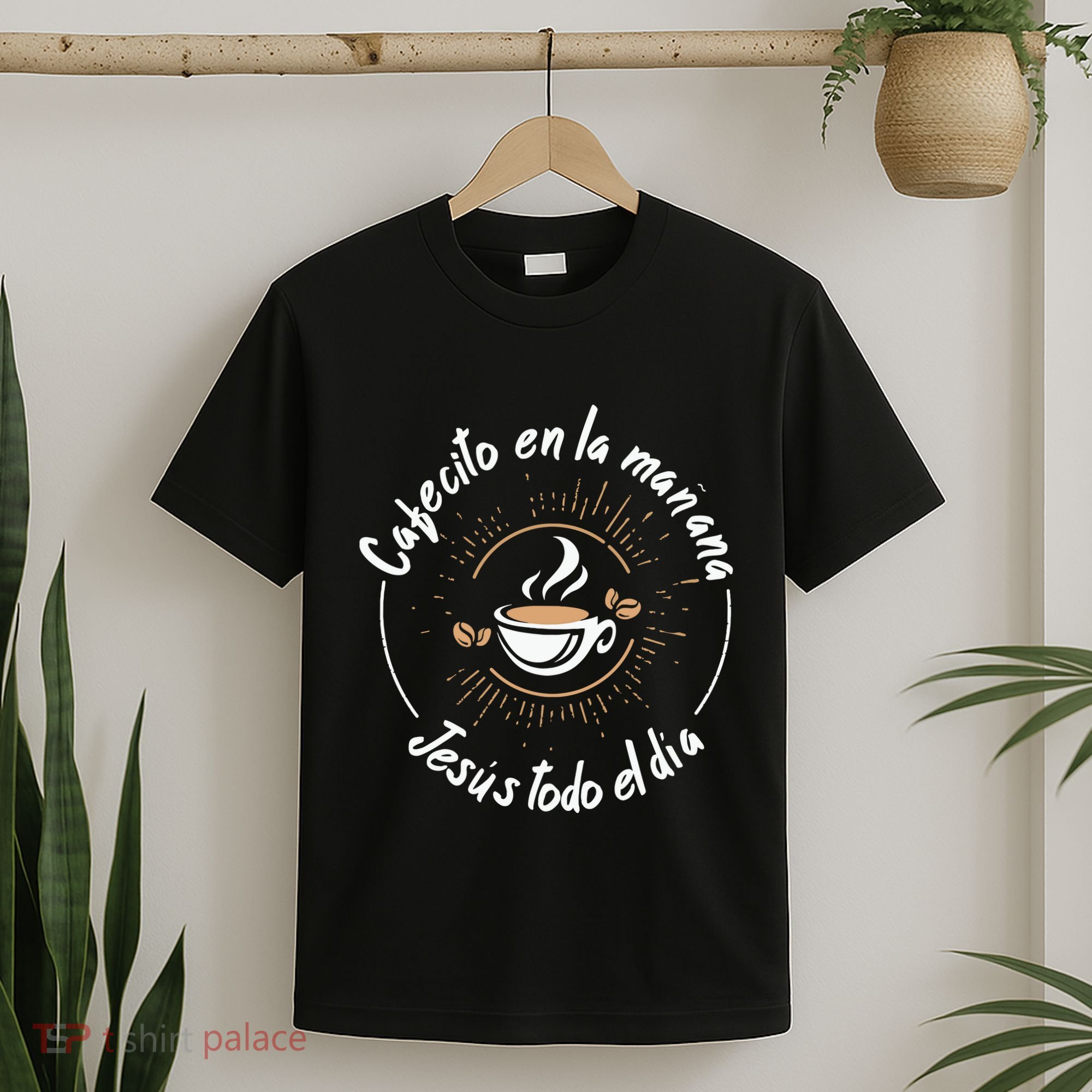Cafecito Y Jesus Reagalo Cristiano Christian Spanish T-Shirt