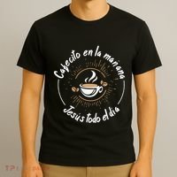 Cafecito Y Jesus Reagalo Cristiano Christian Spanish T-Shirt thumb 3