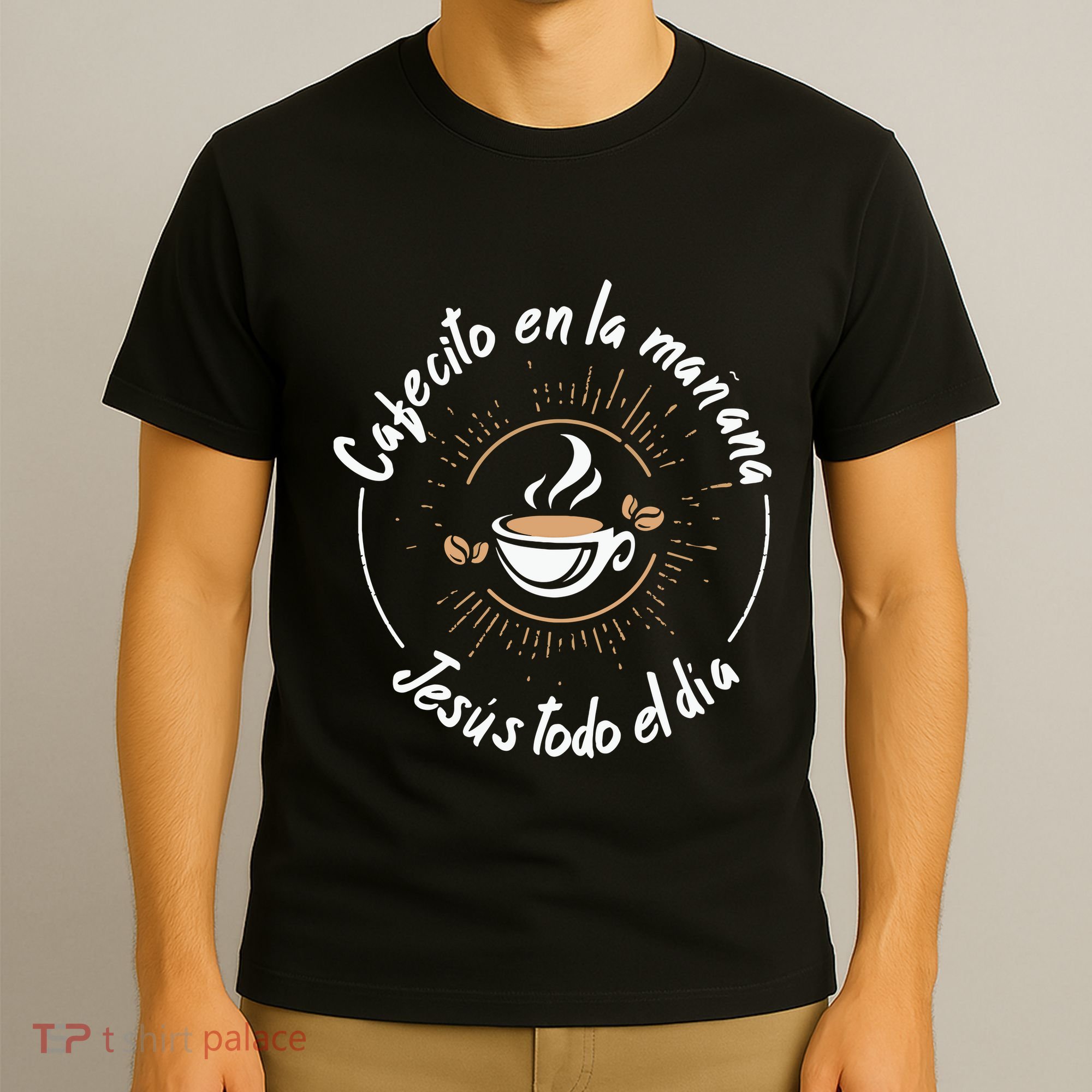 Cafecito Y Jesus Reagalo Cristiano Christian Spanish T-Shirt