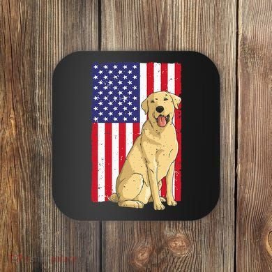 Cool Yellow Lab Art For Yellow Labrador Retriever Coaster