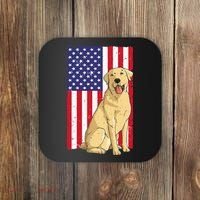 Cool Yellow Lab Art For Yellow Labrador Retriever Coaster thumb 0