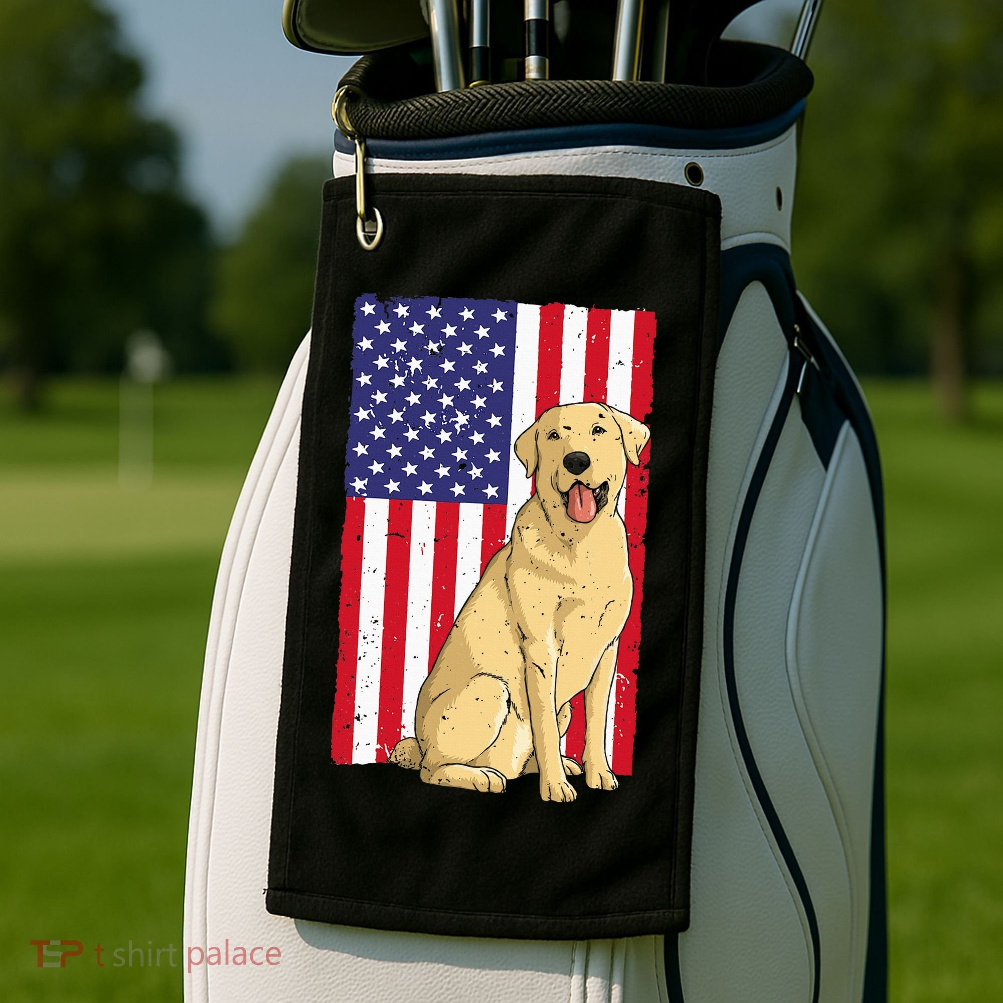 Cool Yellow Lab Art For Yellow Labrador Retriever Golf Towel