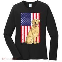 Cool Yellow Lab Art For Yellow Labrador Retriever Women's Long Sleeve Shirt thumb 0