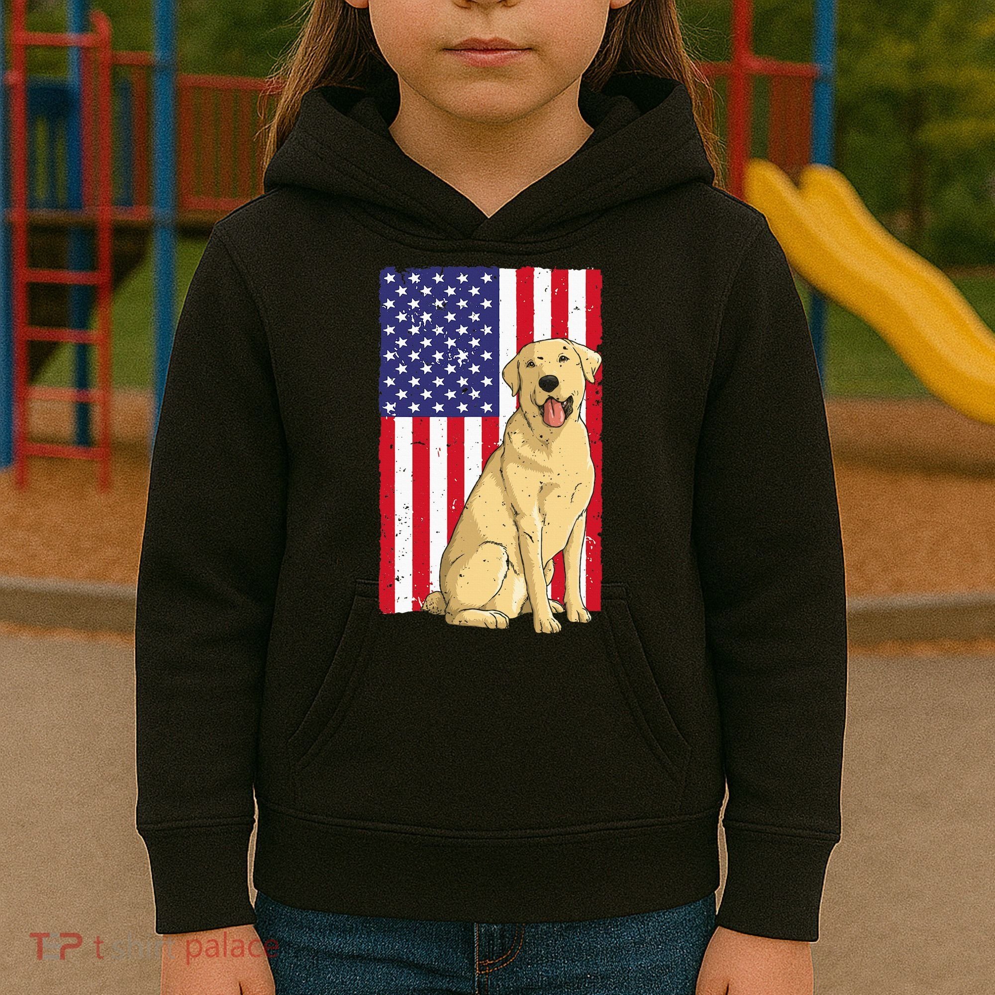 Cool Yellow Lab Art For Yellow Labrador Retriever Kids Hoodie
