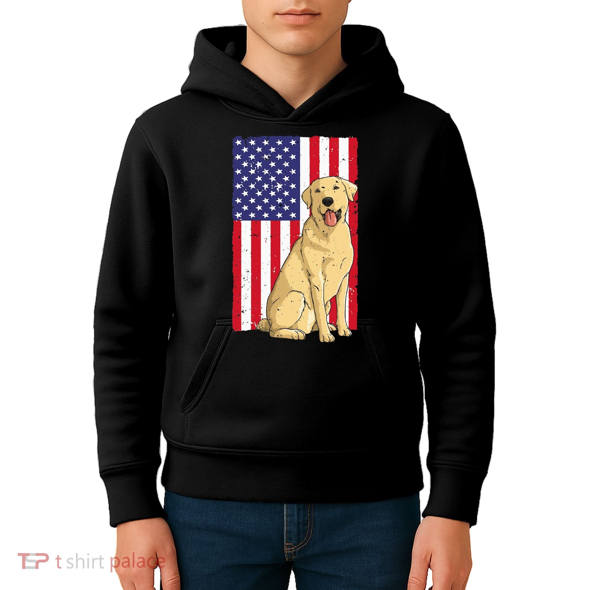Cool Yellow Lab Art For Yellow Labrador Retriever Kids Hoodie