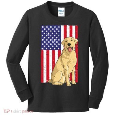 Cool Yellow Lab Art For Yellow Labrador Retriever Kids Long Sleeve Shirt