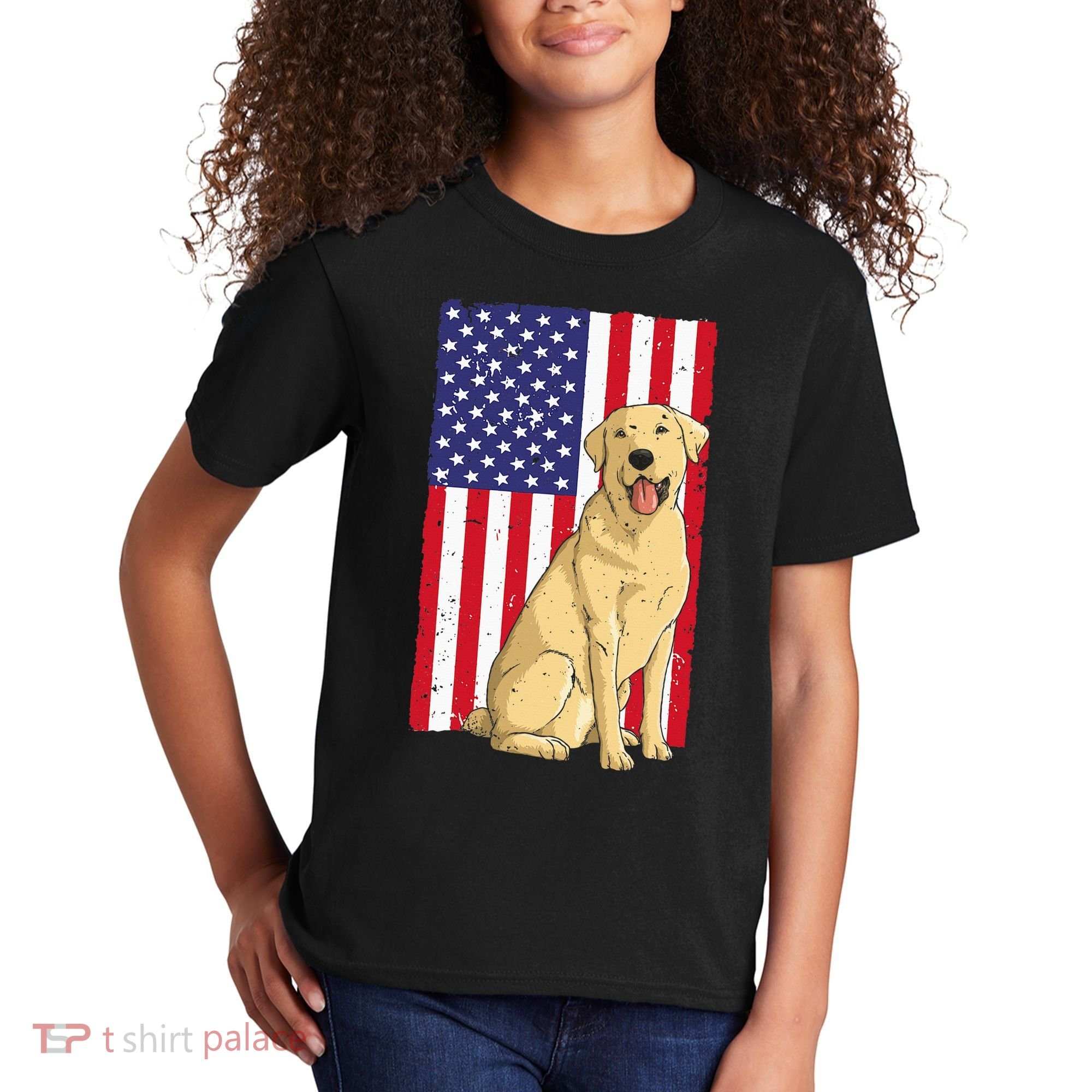 Cool Yellow Lab Art For Yellow Labrador Retriever Kids T-Shirt