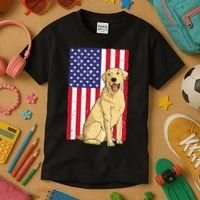 Cool Yellow Lab Art For Yellow Labrador Retriever Kids T-Shirt thumb 3