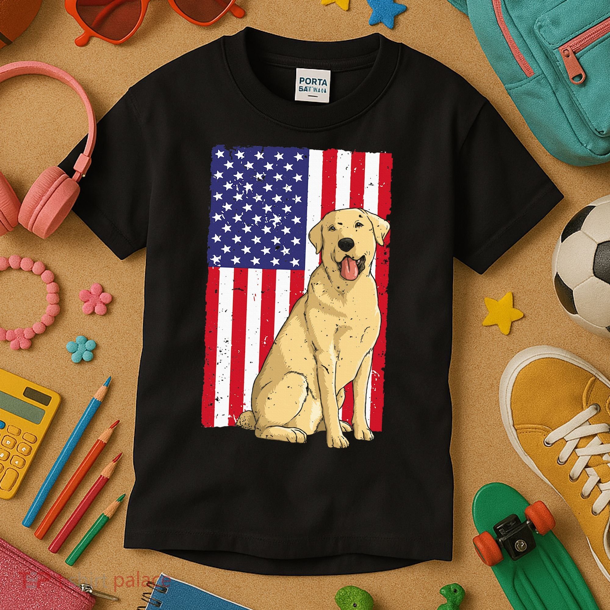 Cool Yellow Lab Art For Yellow Labrador Retriever Kids T-Shirt