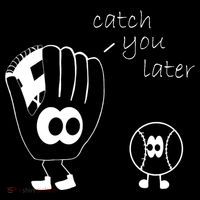 Catch You Later Funny Baseball Women's Hoodie thumb 2