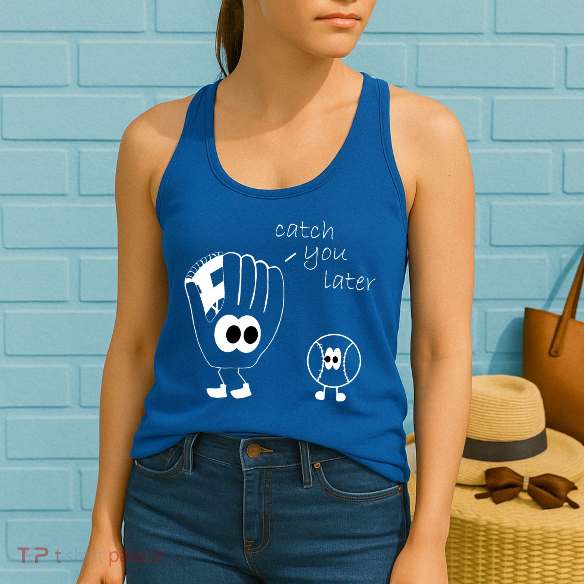 Catch You Later Funny Baseball Women's Tank Top