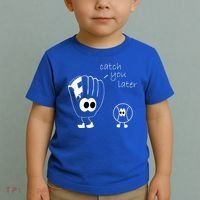 Catch You Later Funny Baseball Toddler T-Shirt thumb 2