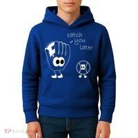 Catch You Later Funny Baseball Kids Hoodie thumb 4