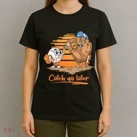 Catch Ya Later Cartoon Baseball Glove And Baseball Ball T-Shirt thumb 4