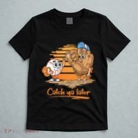 Catch Ya Later Cartoon Baseball Glove And Baseball Ball T-Shirt thumb 5