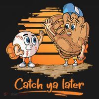 Catch Ya Later Cartoon Baseball Glove And Baseball Ball Women's Hoodie thumb 2