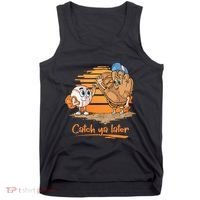 Catch Ya Later Cartoon Baseball Glove And Baseball Ball Tank Top thumb 0