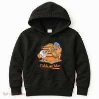 Catch Ya Later Cartoon Baseball Glove And Baseball Ball Kids Hoodie thumb 0