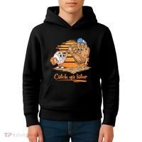Catch Ya Later Cartoon Baseball Glove And Baseball Ball Kids Hoodie thumb 4