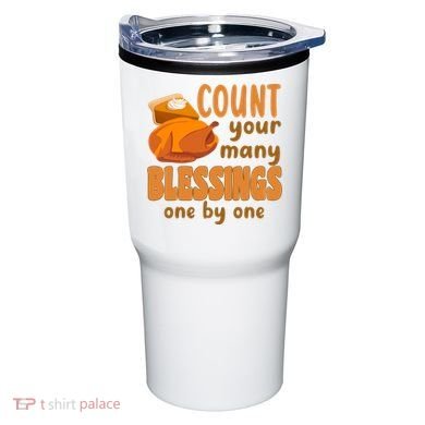 Count Your Many Blessings One By One Thanksgiving Tumbler