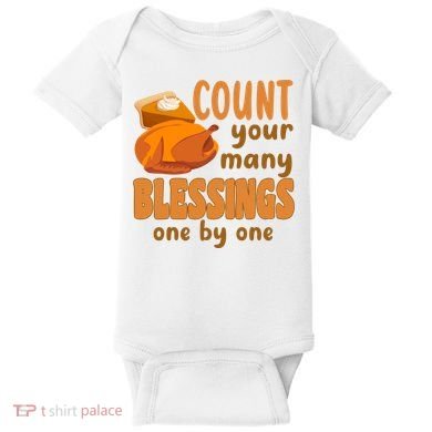 Count Your Many Blessings One By One Thanksgiving Baby Bodysuit
