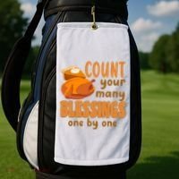 Count Your Many Blessings One By One Thanksgiving Golf Towel thumb 2