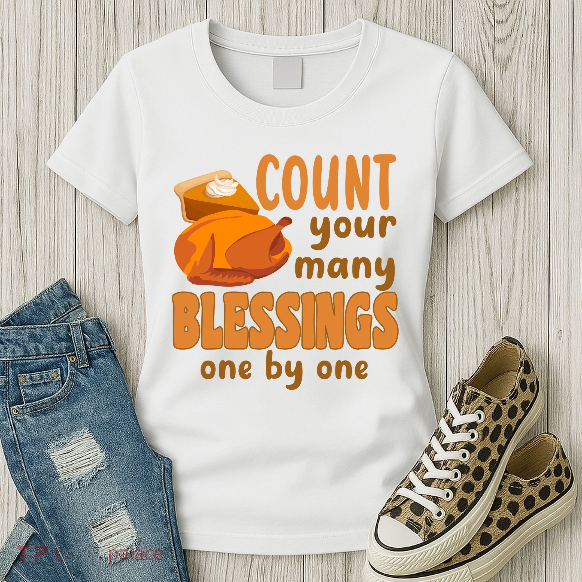 Count Your Many Blessings One By One Thanksgiving Women's T-Shirt