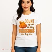 Count Your Many Blessings One By One Thanksgiving Women's T-Shirt thumb 4