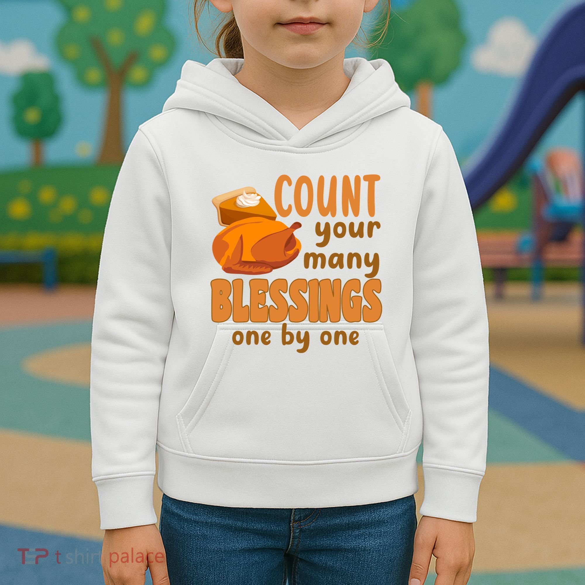 Count Your Many Blessings One By One Thanksgiving Kids Hoodie