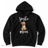 Cute Yorkie Mom Dog Apparel Gift Hoodie thumb 0