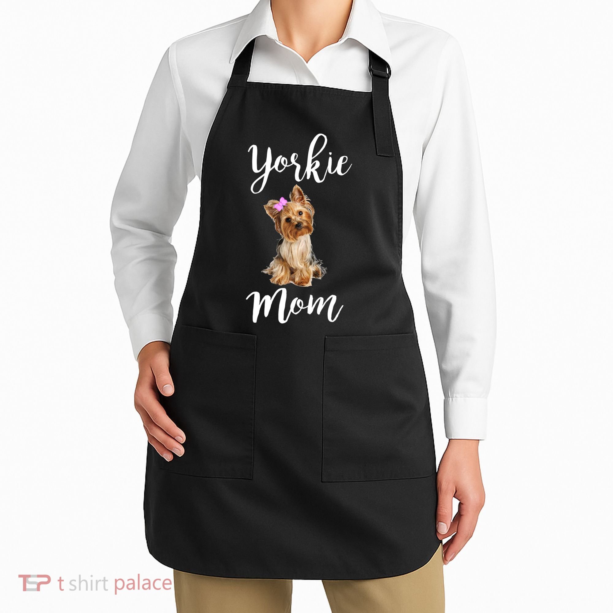 Cute Yorkie Mom Dog Apparel Gift Apron