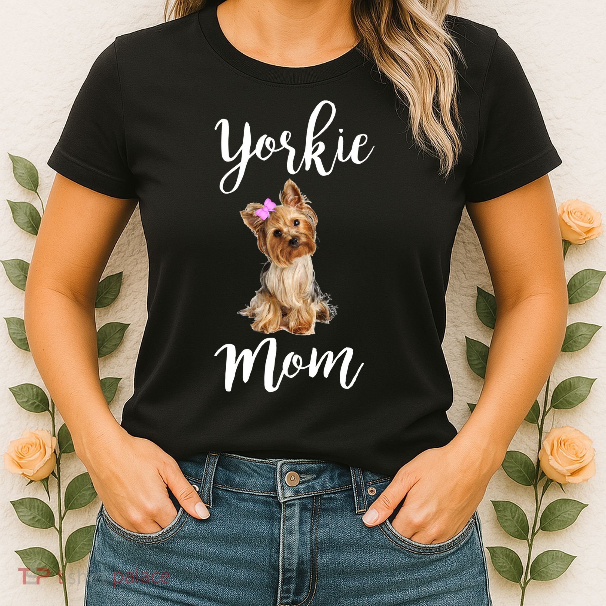Cute Yorkie Mom Dog Apparel Gift Women's T-Shirt