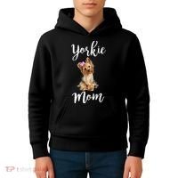 Cute Yorkie Mom Dog Apparel Gift Kids Hoodie thumb 4