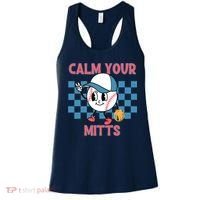 Calm Your Mitts Baseball Player Baseball Game Sports Lover Women's Tank Top thumb 0