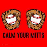 Calm Your Mitts Funny Baseball Player Game Day Sports Lover Santa Hat thumb 1