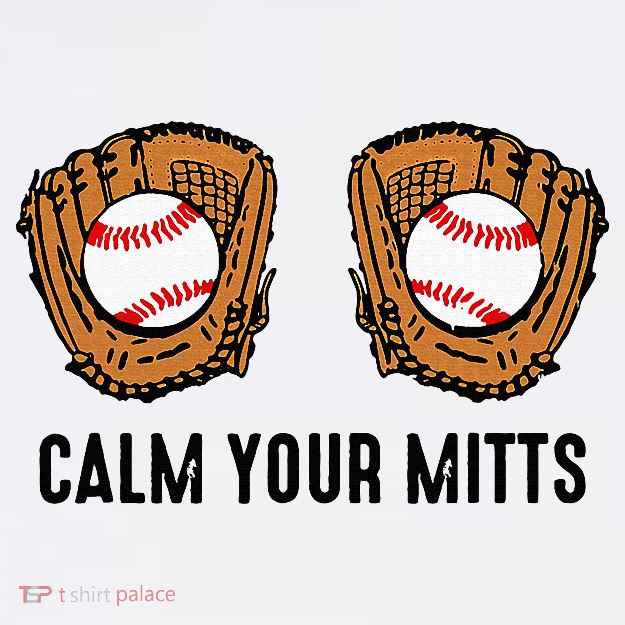 Calm Your Mitts Funny Baseball Player Game Day Sports Lover Women's Tank Top