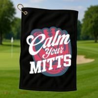 Calm Your Mitts Golf Towel thumb 1