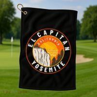 California Yosemite National Park El Capitan Golf Towel thumb 1