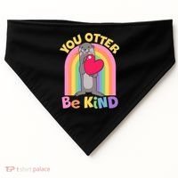 Cute You Otter Be Kind USA-Made Doggie Bandana thumb 0