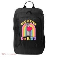 Cute You Otter Be Kind City Backpack thumb 0