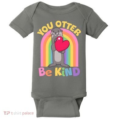 Cute You Otter Be Kind Baby Bodysuit
