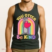 Cute You Otter Be Kind Tank Top thumb 3