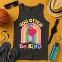 Cute You Otter Be Kind Tank Top thumb 4