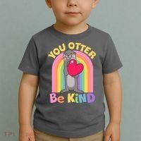 Cute You Otter Be Kind Toddler T-Shirt thumb 2