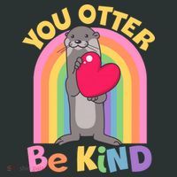 Cute You Otter Be Kind Toddler T-Shirt thumb 4